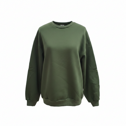 The 'Army' Army Green Casual Pullover Sweatshirt