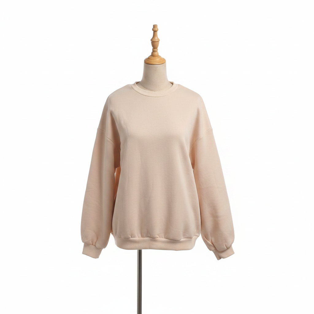 The 'Neutral' Beige Casual Pullover Sweatshirt