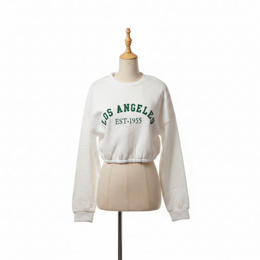 The 'Crop LA' Los Angeles Graphic Crop Sweatshirt