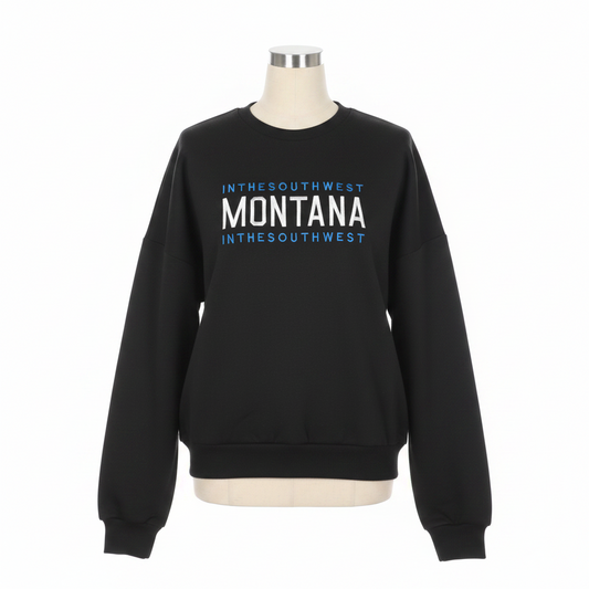 The 'Montana' Print Graphic Pullover Sweatshirt